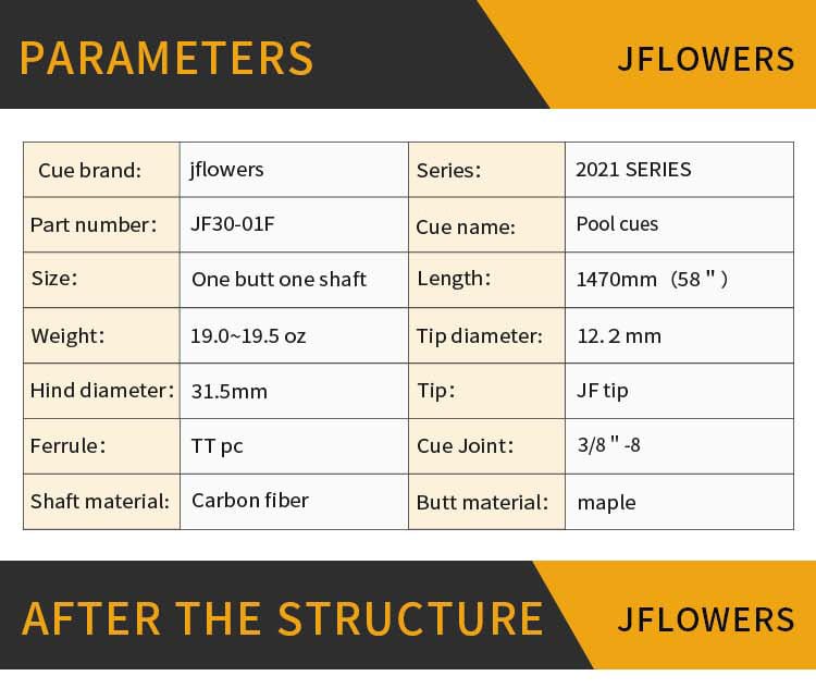 JFlowers JF30 - 01 - JFlowers Cues Singapore Official Store - Singapore
