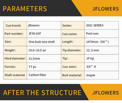 JFlowers JF30 - 01 - JFlowers Cues Singapore Official Store - Singapore