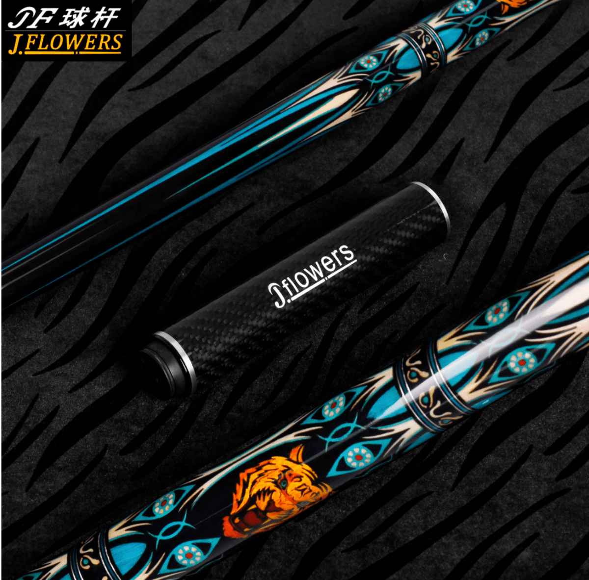 JFlowers JF60 - 06 Pool Cue (King Tiger) - JFlowers Cues Singapore Official Store - Singapore