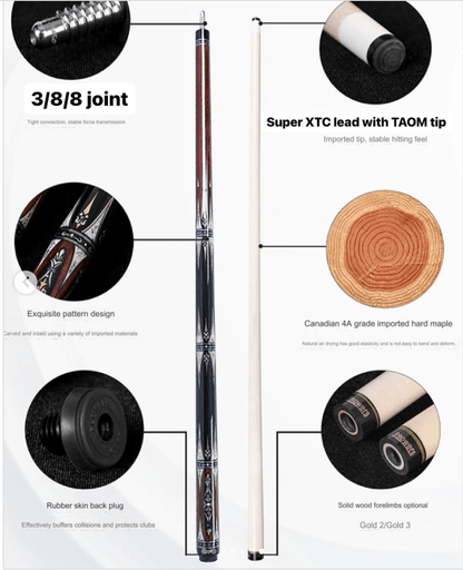 JFlowers JF90 - 17 Pool Cue - JFlowers Cues Singapore - Singapore