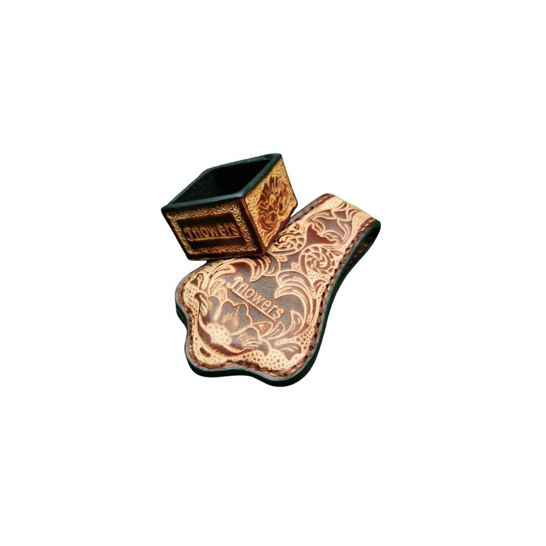 Jflowers Premium Leather Magnetic Chalk Holder - JFlowers Cues Singapore Official Store - Singapore